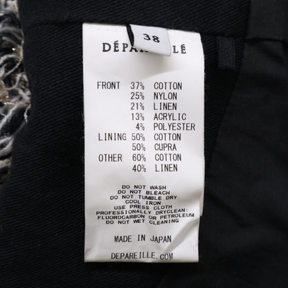 DPAREILL デパリエ B1131AFV003 ﾌﾞﾗｯｸ×ﾎﾜｲﾄ ﾂｲｰﾄﾞ ﾍﾞｽﾄ ベスト 38