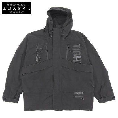 TIGHTBOOTH タイトブース ポリエステル×ナイロン オーバーサイズ フーディ ジャケット メンズ ブラック L 24AW ジャケット L