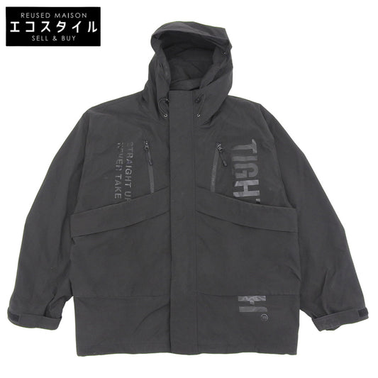 TIGHTBOOTH タイトブース ポリエステル×ナイロン オーバーサイズ フーディ ジャケット メンズ ブラック L 24AW ジャケット L