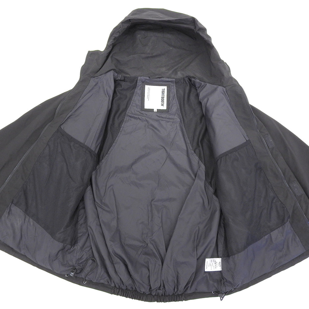 TIGHTBOOTH タイトブース ポリエステル×ナイロン オーバーサイズ フーディ ジャケット メンズ ブラック L 24AW ジャケット L