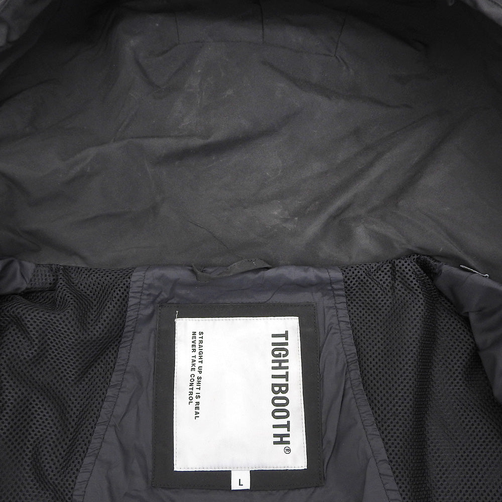 TIGHTBOOTH タイトブース ポリエステル×ナイロン オーバーサイズ フーディ ジャケット メンズ ブラック L 24AW ジャケット L