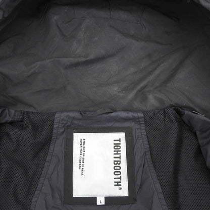 TIGHTBOOTH タイトブース ポリエステル×ナイロン オーバーサイズ フーディ ジャケット メンズ ブラック L 24AW ジャケット L