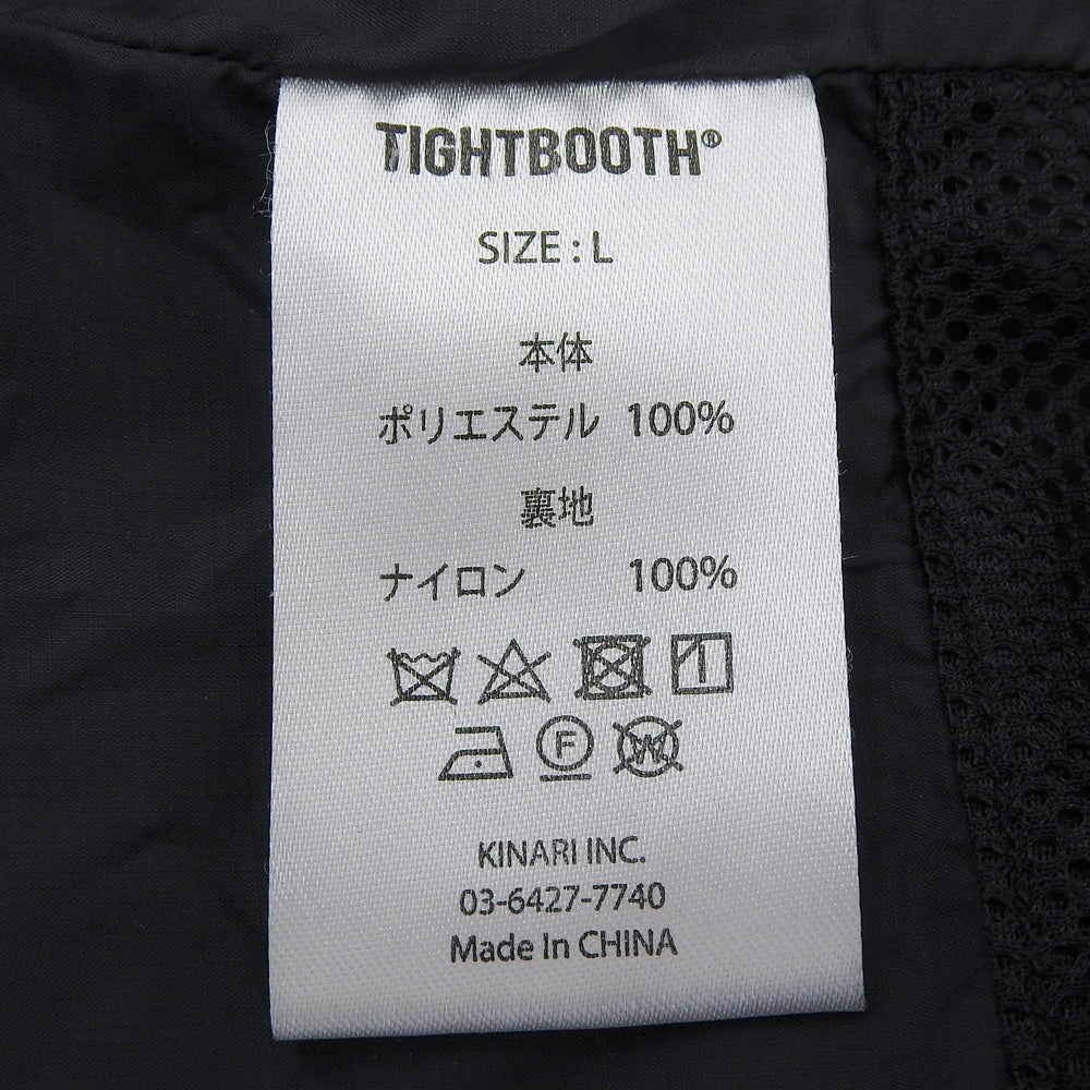 TIGHTBOOTH タイトブース ポリエステル×ナイロン オーバーサイズ フーディ ジャケット メンズ ブラック L 24AW ジャケット L
