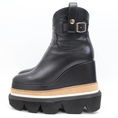 sacai サカイ 21-05618 カウハイド プラットフォームウェッジブーツ シューズ 36