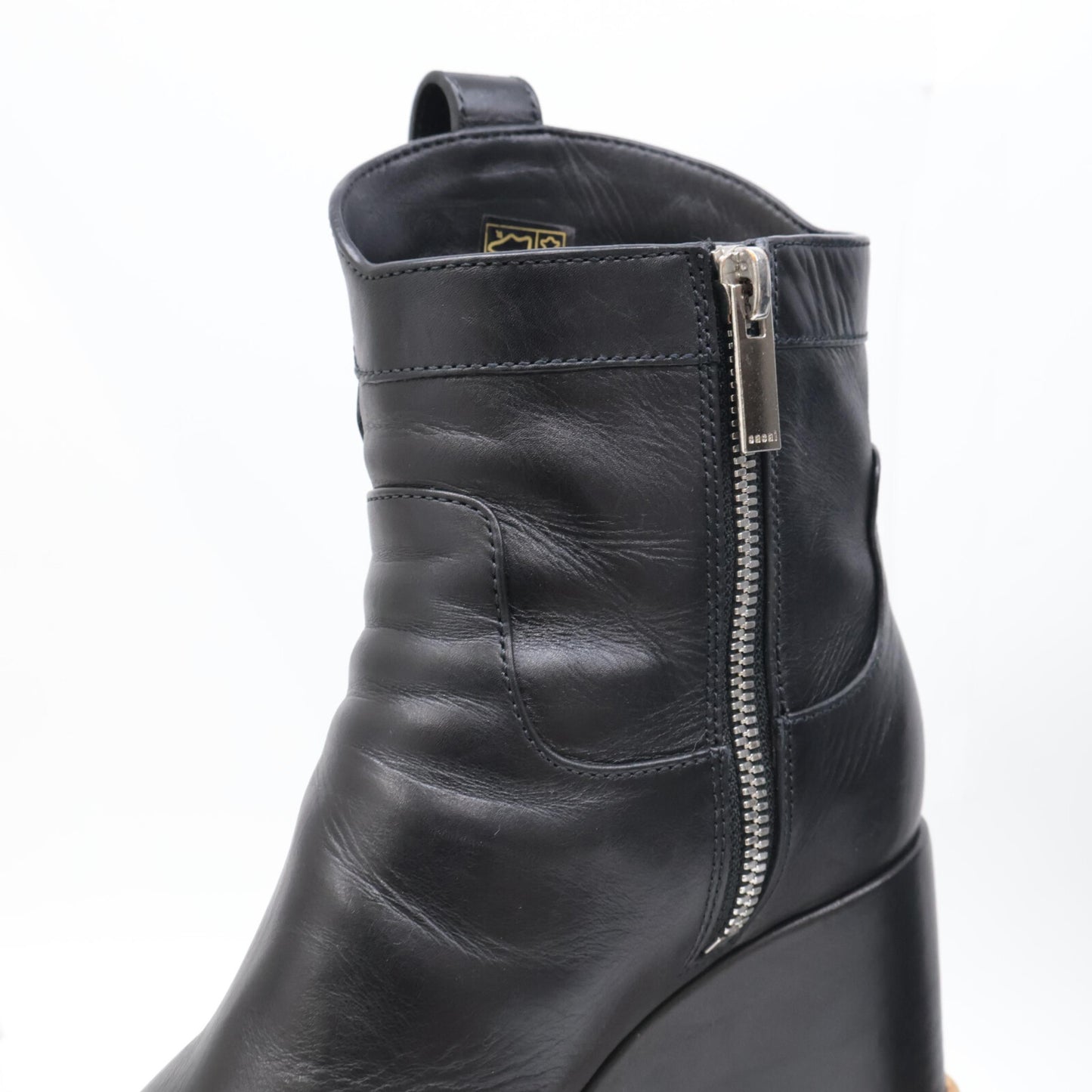 sacai サカイ 21-05618 カウハイド プラットフォームウェッジブーツ シューズ 36