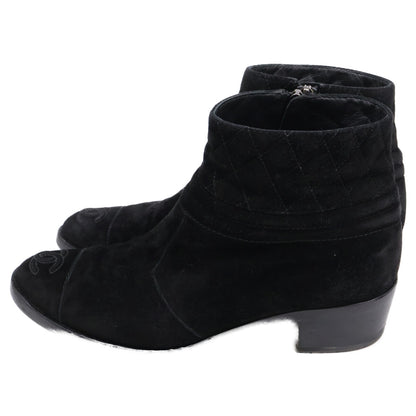 CHANEL シャネル 15A G31040 ココマーク スエード ショート シューズ 36 1/2