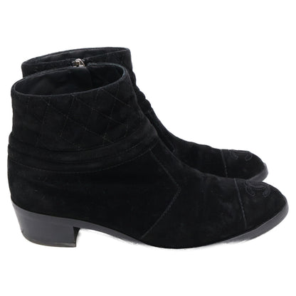 CHANEL シャネル 15A G31040 ココマーク スエード ショート シューズ 36 1/2