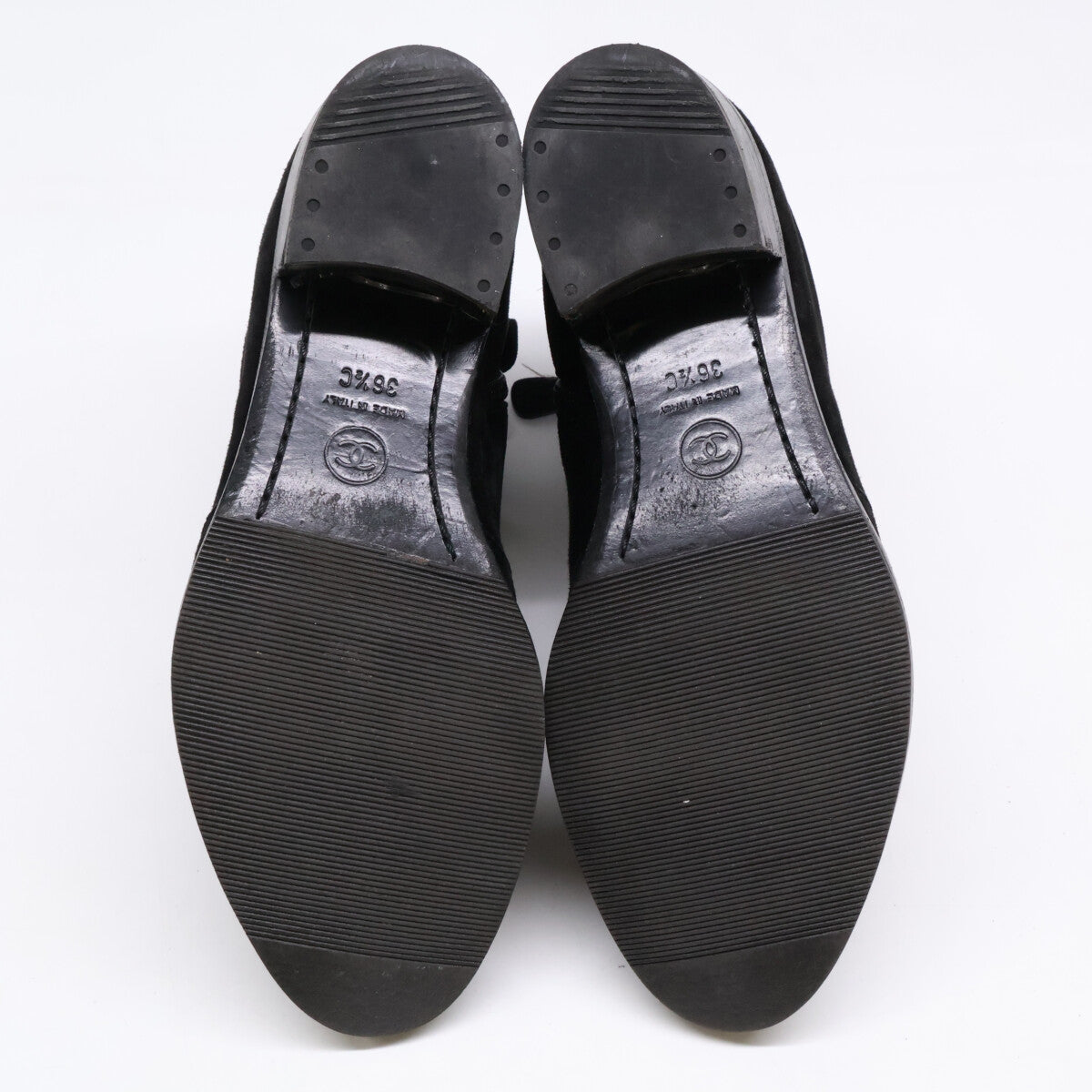 CHANEL シャネル 15A G31040 ココマーク スエード ショート シューズ 36 1/2
