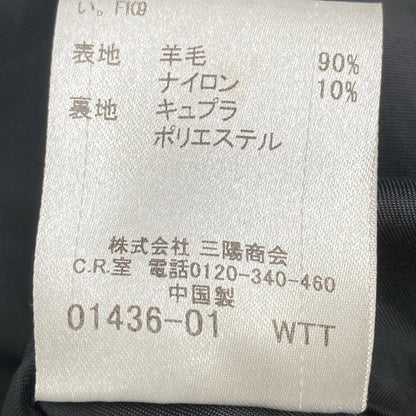 BURBERRY BLACK LABEL バーバリーブラックレーベル D1F70-213-28 ﾈｲﾋﾞｰ ｳｰﾙ Pｺｰﾄ コート M