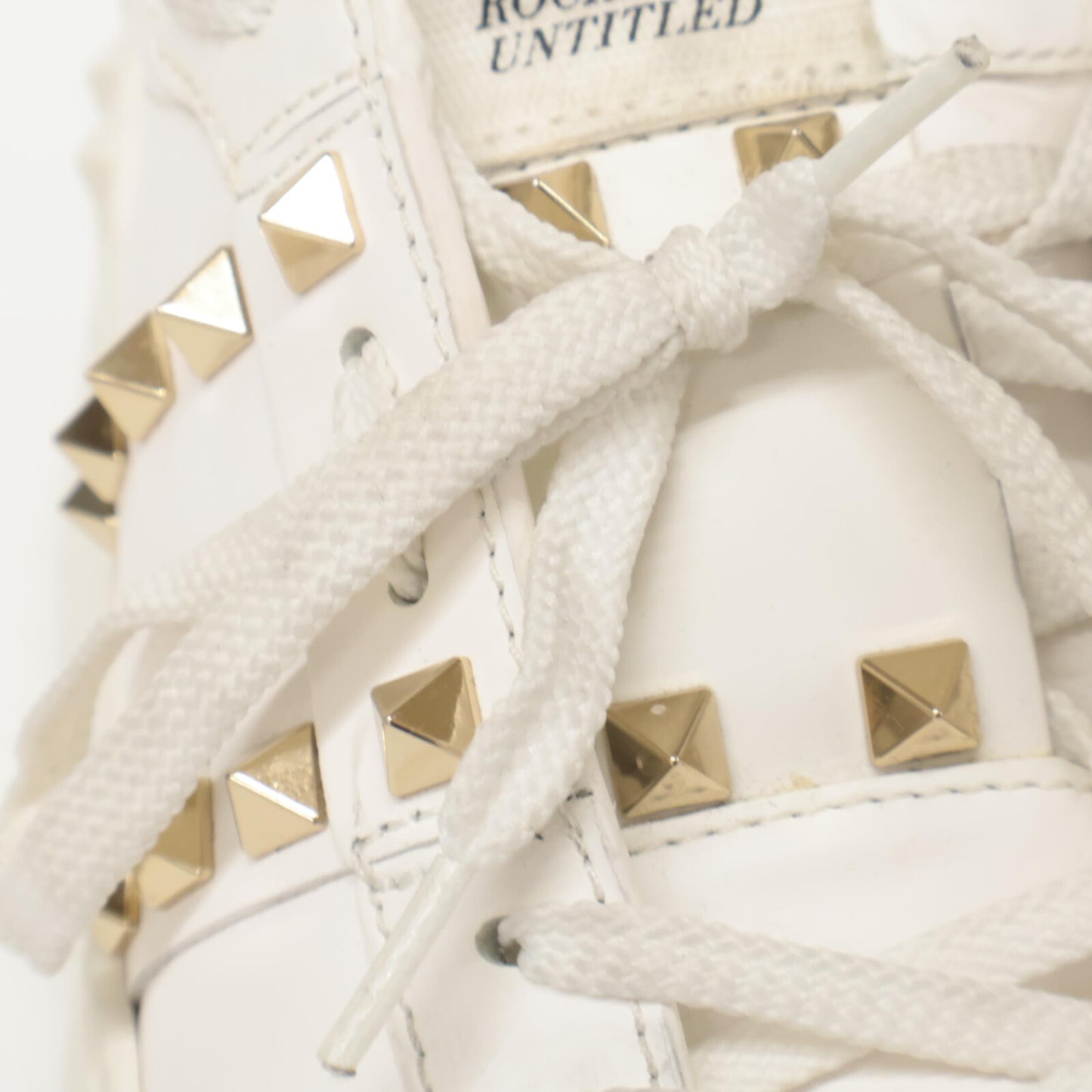 Valentino Garavani ヴァレンティノガラヴァーニ ロックスタッズ アンタイトルド フラットフォーム カーフスキン スニーカー シューズ 36 1/2