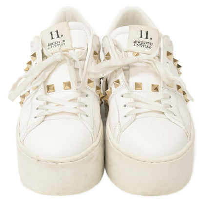 Valentino Garavani ヴァレンティノガラヴァーニ ロックスタッズ アンタイトルド フラットフォーム カーフスキン スニーカー シューズ 36 1/2