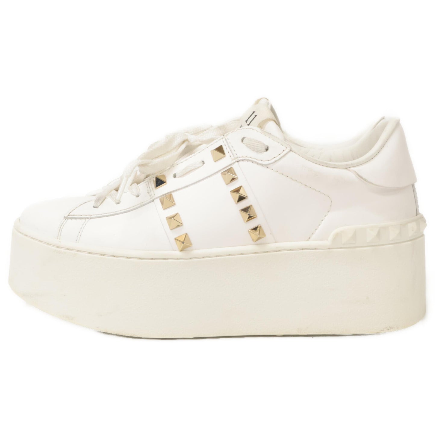 Valentino Garavani ヴァレンティノガラヴァーニ ロックスタッズ アンタイトルド フラットフォーム カーフスキン スニーカー シューズ 36 1/2