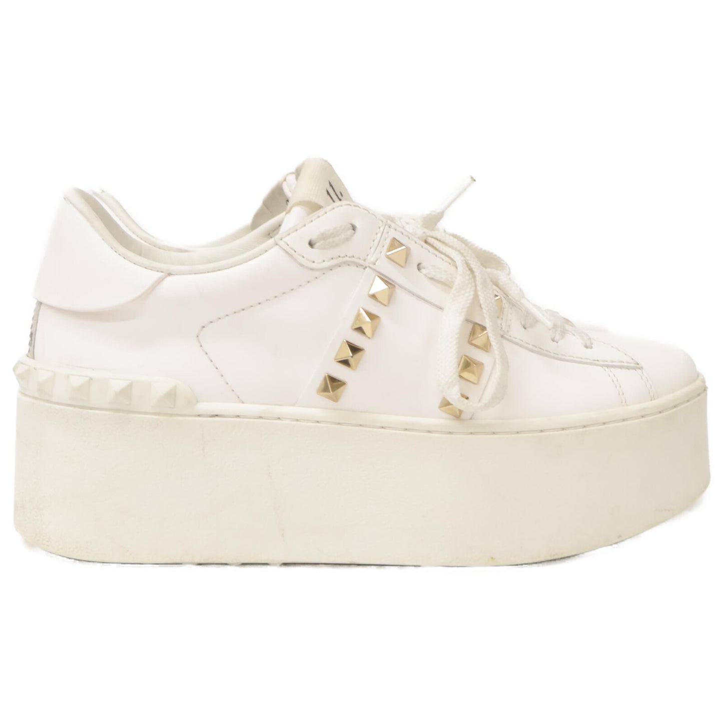 Valentino Garavani ヴァレンティノガラヴァーニ ロックスタッズ アンタイトルド フラットフォーム カーフスキン スニーカー シューズ 36 1/2