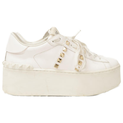 Valentino Garavani ヴァレンティノガラヴァーニ ロックスタッズ アンタイトルド フラットフォーム カーフスキン スニーカー シューズ 36 1/2