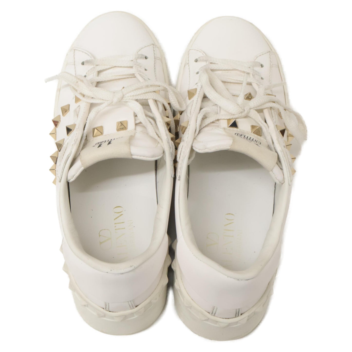 Valentino Garavani ヴァレンティノガラヴァーニ ロックスタッズ アンタイトルド フラットフォーム カーフスキン スニーカー シューズ 36 1/2