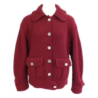 CHANEL シャネル 美品 25C P78714K11370 カシミヤ100 ココマークボタン ニット ジャケット 36