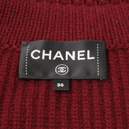 CHANEL シャネル 美品 25C P78714K11370 カシミヤ100 ココマークボタン ニット ジャケット 36