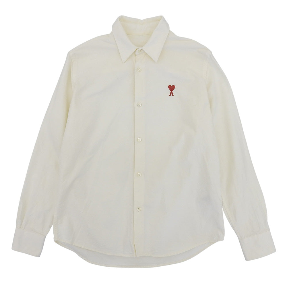 AMI PARIS アミパリス アミアレクサンドルマテュッシ コットン オックスフォード シャツ レディース オフホワイト 38 BFFSH091.480 トップス 38