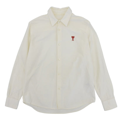 AMI PARIS アミパリス アミアレクサンドルマテュッシ コットン オックスフォード シャツ レディース オフホワイト 38 BFFSH091.480 トップス 38