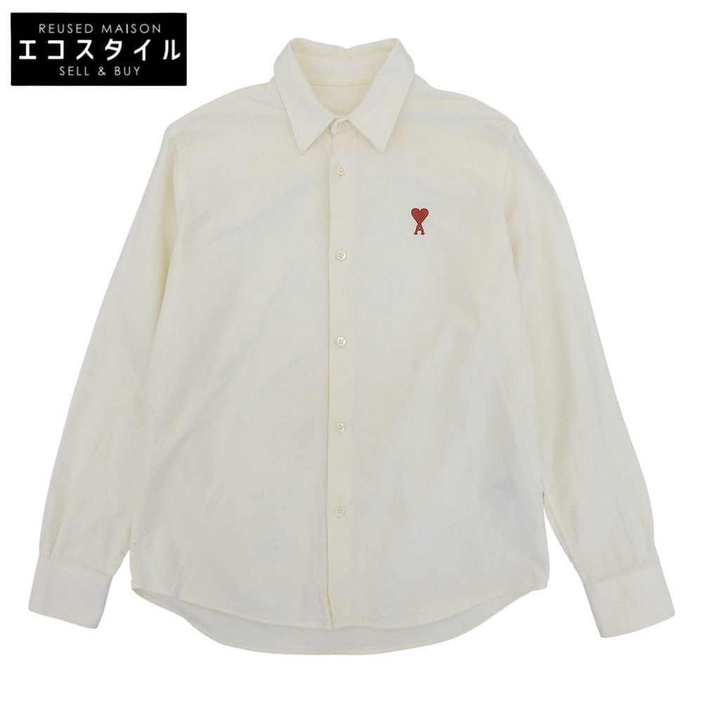 AMI PARIS アミパリス アミアレクサンドルマテュッシ コットン オックスフォード シャツ レディース オフホワイト 38 BFFSH091.480 トップス 38