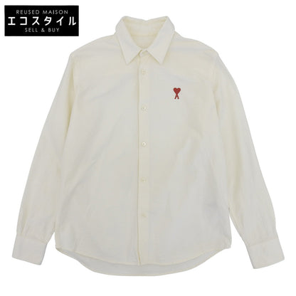 AMI PARIS アミパリス アミアレクサンドルマテュッシ コットン オックスフォード シャツ レディース オフホワイト 38 BFFSH091.480 トップス 38