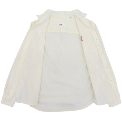 AMI PARIS アミパリス アミアレクサンドルマテュッシ コットン オックスフォード シャツ レディース オフホワイト 38 BFFSH091.480 トップス 38