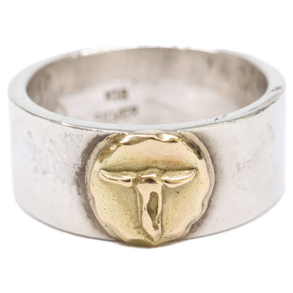 TADY&KING タディ＆キング K18 SILVER ロングホーン 平打ち リング 指輪