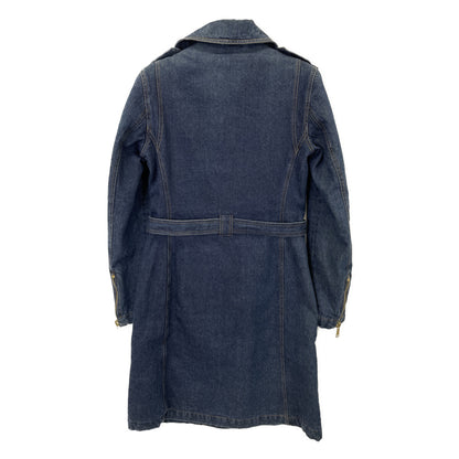 D&G ディーアンドジー ｲﾝﾃﾞｨｺﾞ ﾃﾞﾆﾑ ｺﾞｰﾙﾄﾞ金具 ｲﾀﾘｱ製 ﾄﾚﾝﾁｺｰﾄ コート S