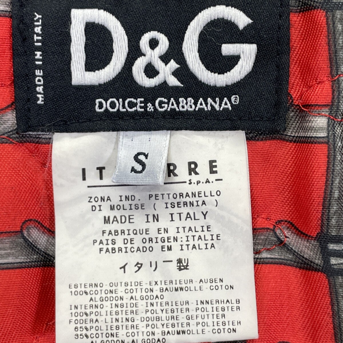 D&G ディーアンドジー ｲﾝﾃﾞｨｺﾞ ﾃﾞﾆﾑ ｺﾞｰﾙﾄﾞ金具 ｲﾀﾘｱ製 ﾄﾚﾝﾁｺｰﾄ コート S