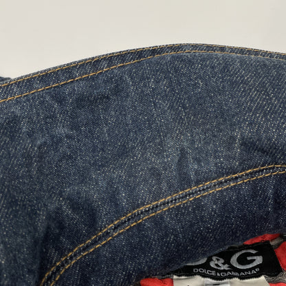 D&G ディーアンドジー ｲﾝﾃﾞｨｺﾞ ﾃﾞﾆﾑ ｺﾞｰﾙﾄﾞ金具 ｲﾀﾘｱ製 ﾄﾚﾝﾁｺｰﾄ コート S