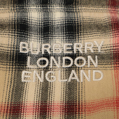 BURBERRY バーバリー 21AW 8036773 ﾛｺﾞ刺繍入り ﾁｪｯｸ BDｼｬﾂ トップス S