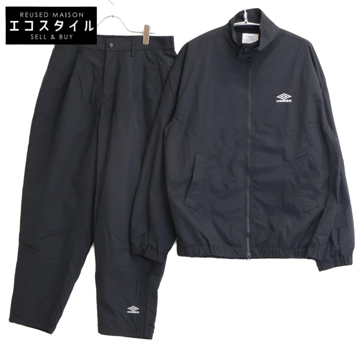 UMBRO アンブロ ×19SO ﾌﾞﾗｯｸ ﾅｲﾛﾝ ｼﾞｬｹｯﾄ ﾊﾟﾝﾂ ｾｯﾄｱｯﾌﾟ L