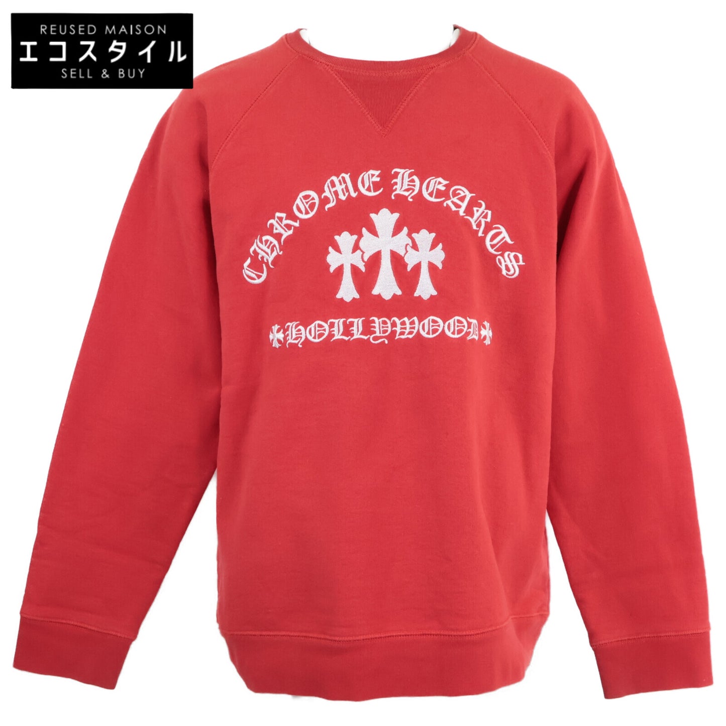 Chrome Hearts クロムハーツ SAILIN ON CREWトリプルクロスロゴ刺繍スウェット トップス XL