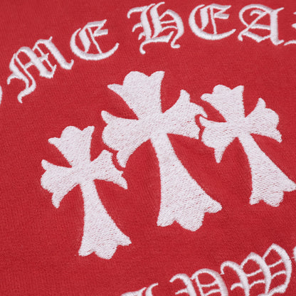 Chrome Hearts クロムハーツ SAILIN ON CREWトリプルクロスロゴ刺繍スウェット トップス XL