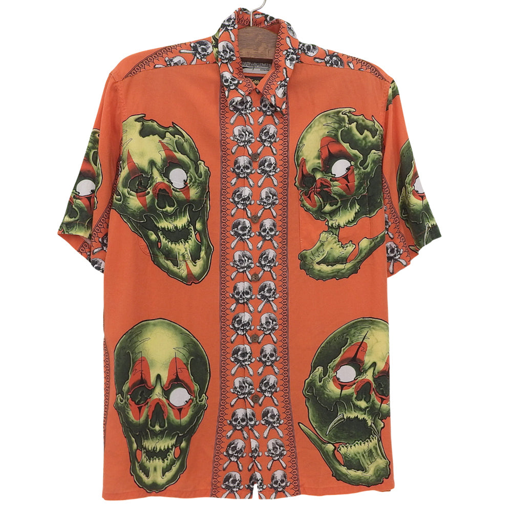 WACKO MARIA ワコマリア 美品 56 TATTOO STUDIO S/S HAWAIIAN SHIRT トップス メンズ オレンジ M 21SS トップス M