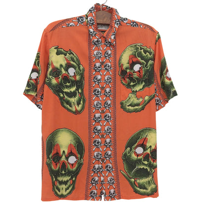 WACKO MARIA ワコマリア 美品 56 TATTOO STUDIO S/S HAWAIIAN SHIRT トップス メンズ オレンジ M 21SS トップス M