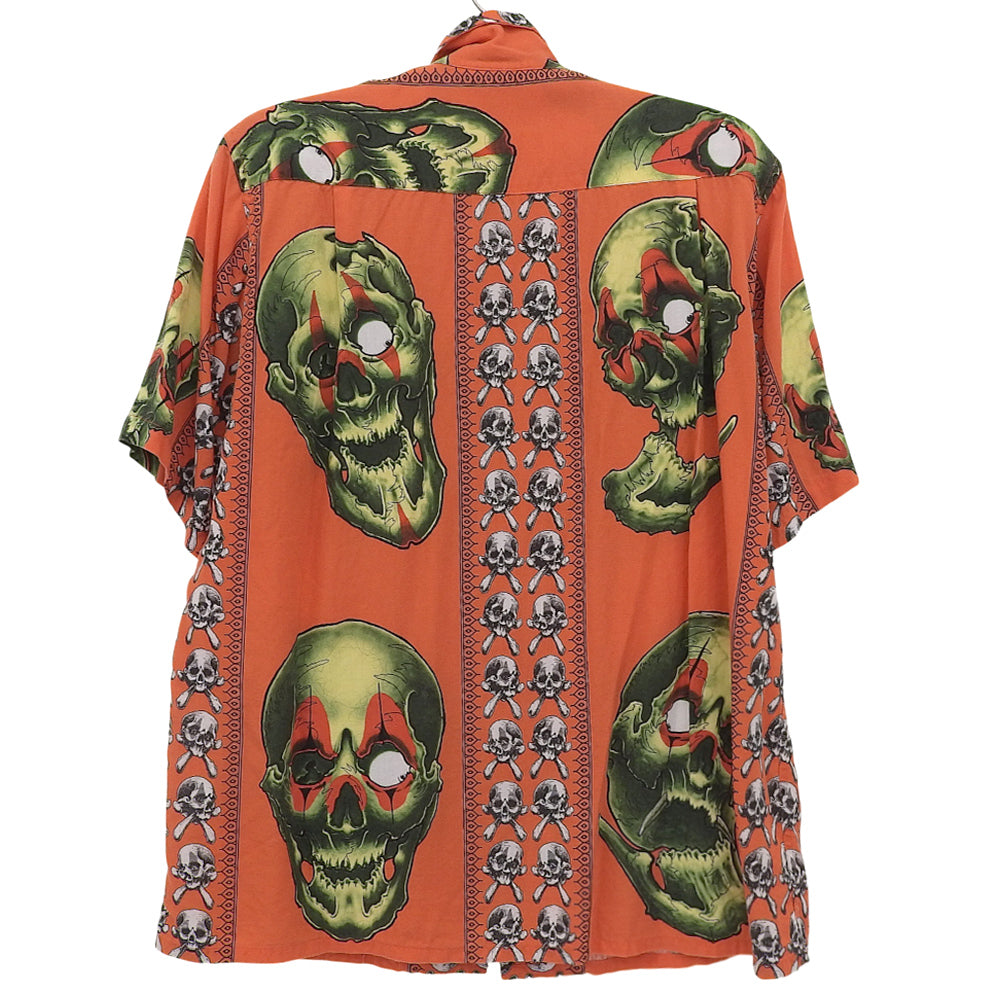WACKO MARIA ワコマリア 美品 56 TATTOO STUDIO S/S HAWAIIAN SHIRT トップス メンズ オレンジ M 21SS トップス M