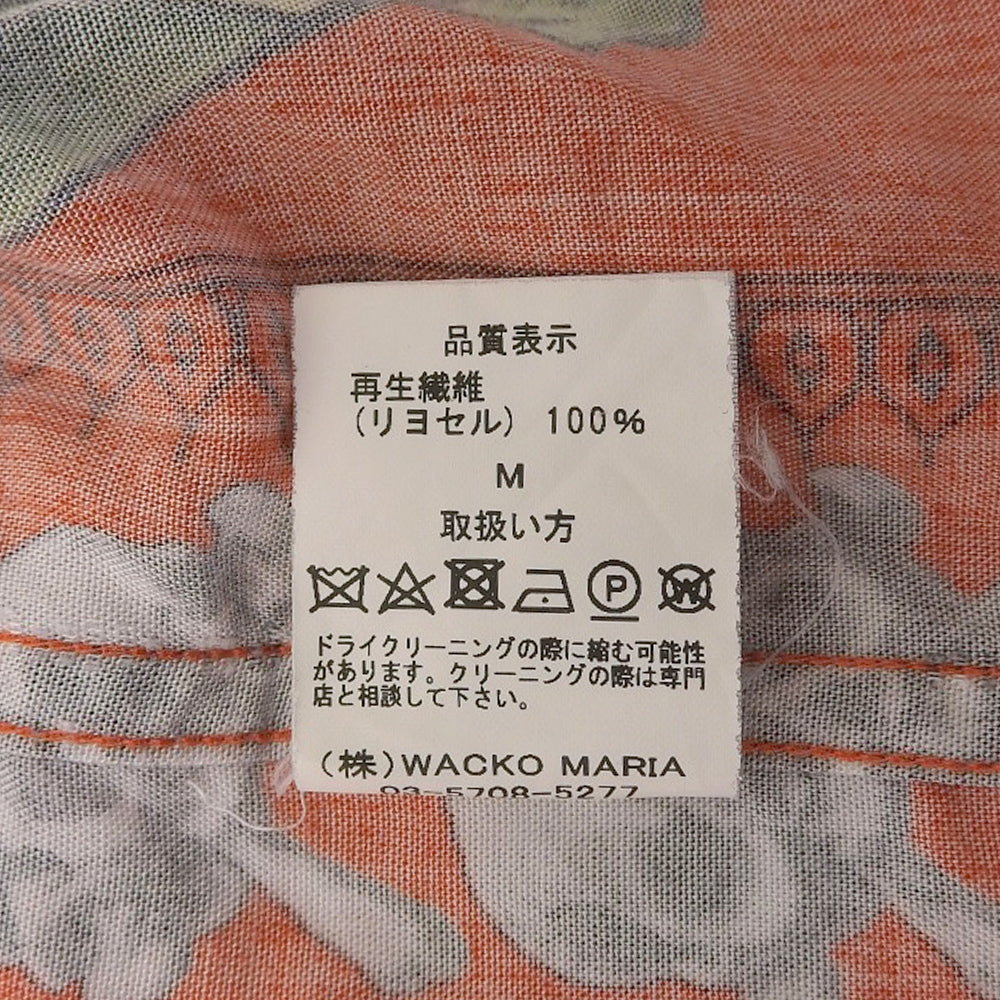 WACKO MARIA ワコマリア 美品 56 TATTOO STUDIO S/S HAWAIIAN SHIRT トップス メンズ オレンジ M 21SS トップス M