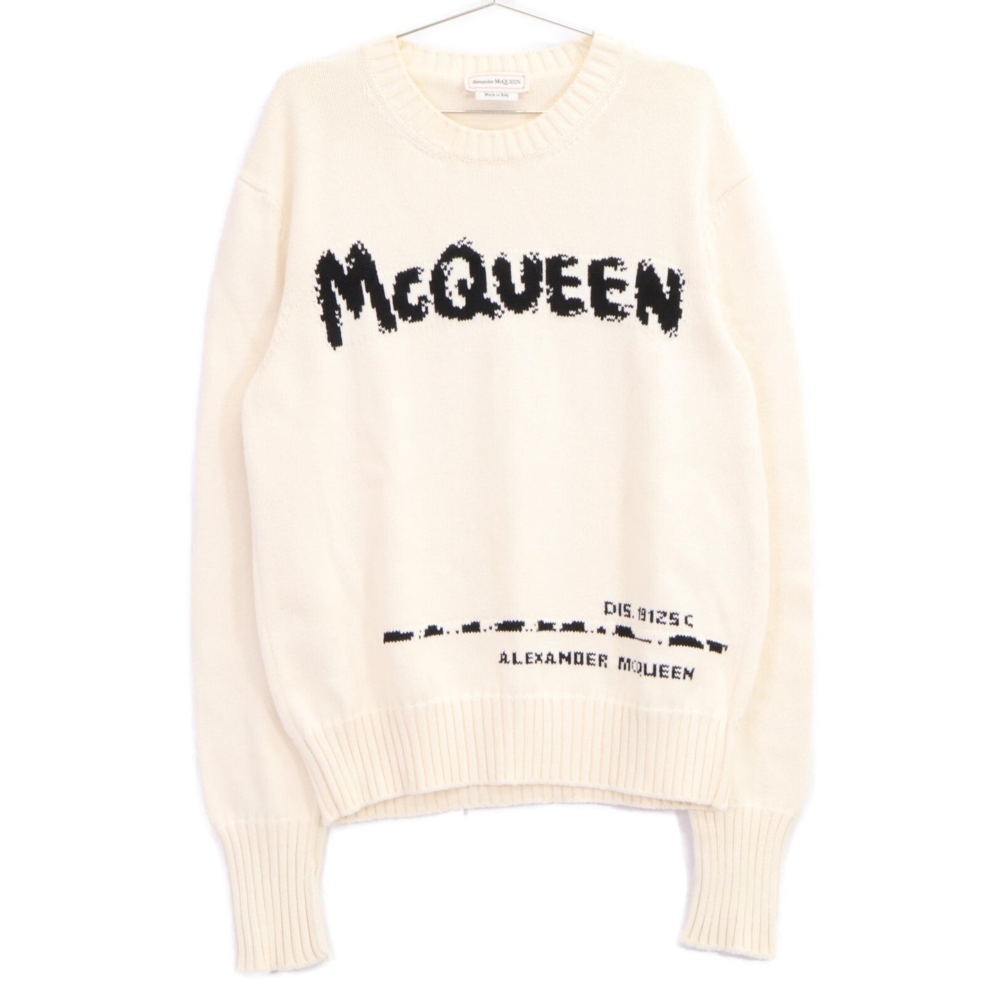 Alexander McQueen アレキサンダーマックイーン 626454 ｱｲﾎﾞﾘｰ ｸﾞﾗﾌｨｯﾄ ﾛｺﾞ ﾆｯﾄ トップス Ｍ