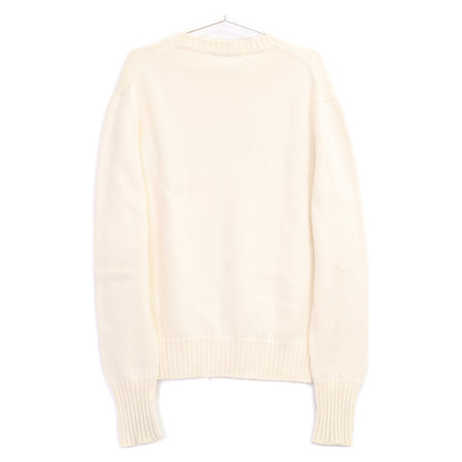 Alexander McQueen アレキサンダーマックイーン 626454 ｱｲﾎﾞﾘｰ ｸﾞﾗﾌｨｯﾄ ﾛｺﾞ ﾆｯﾄ トップス Ｍ