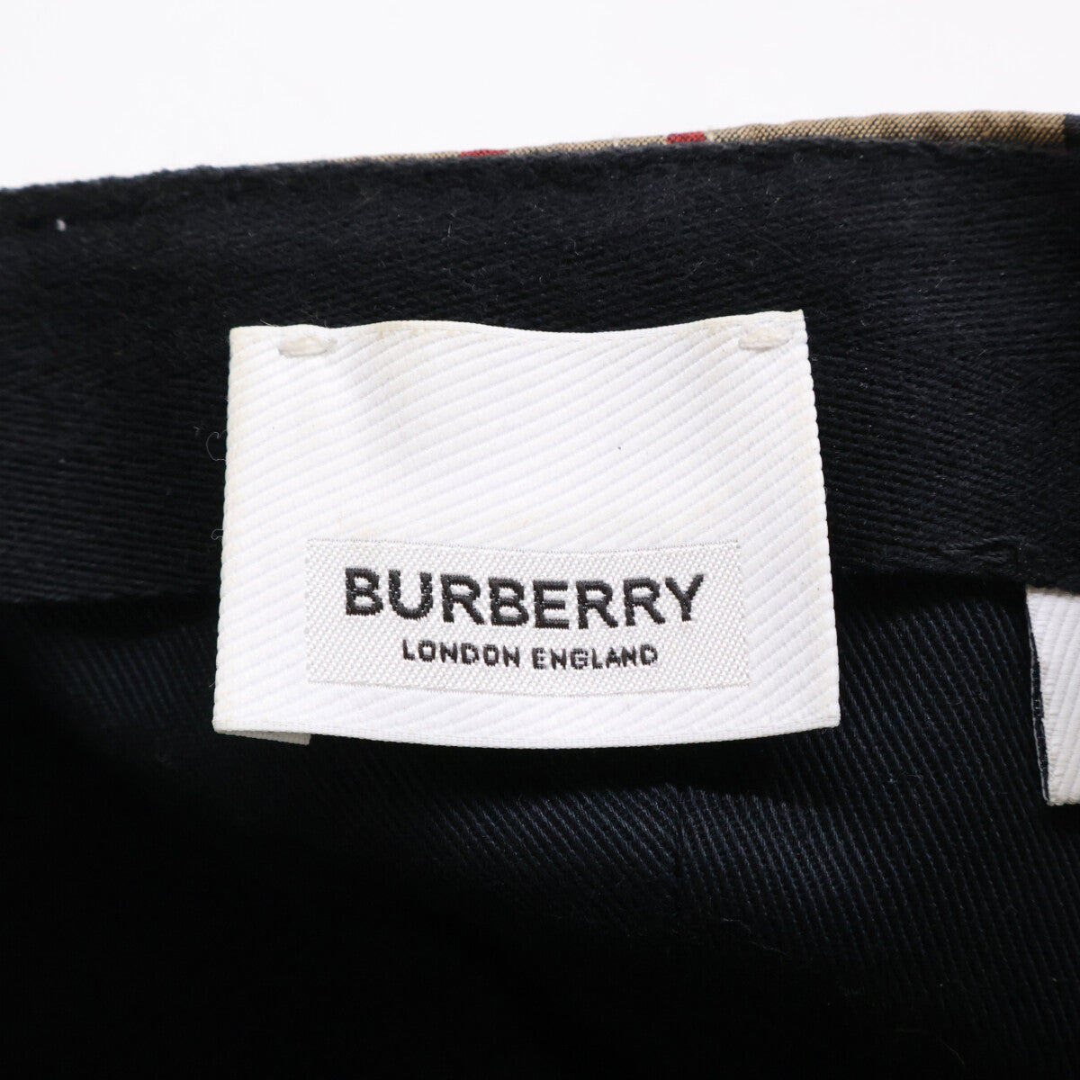 BURBERRY バーバリー 8068032 ノヴァチェック TBロゴ ベースボールキャップ 帽子 L
