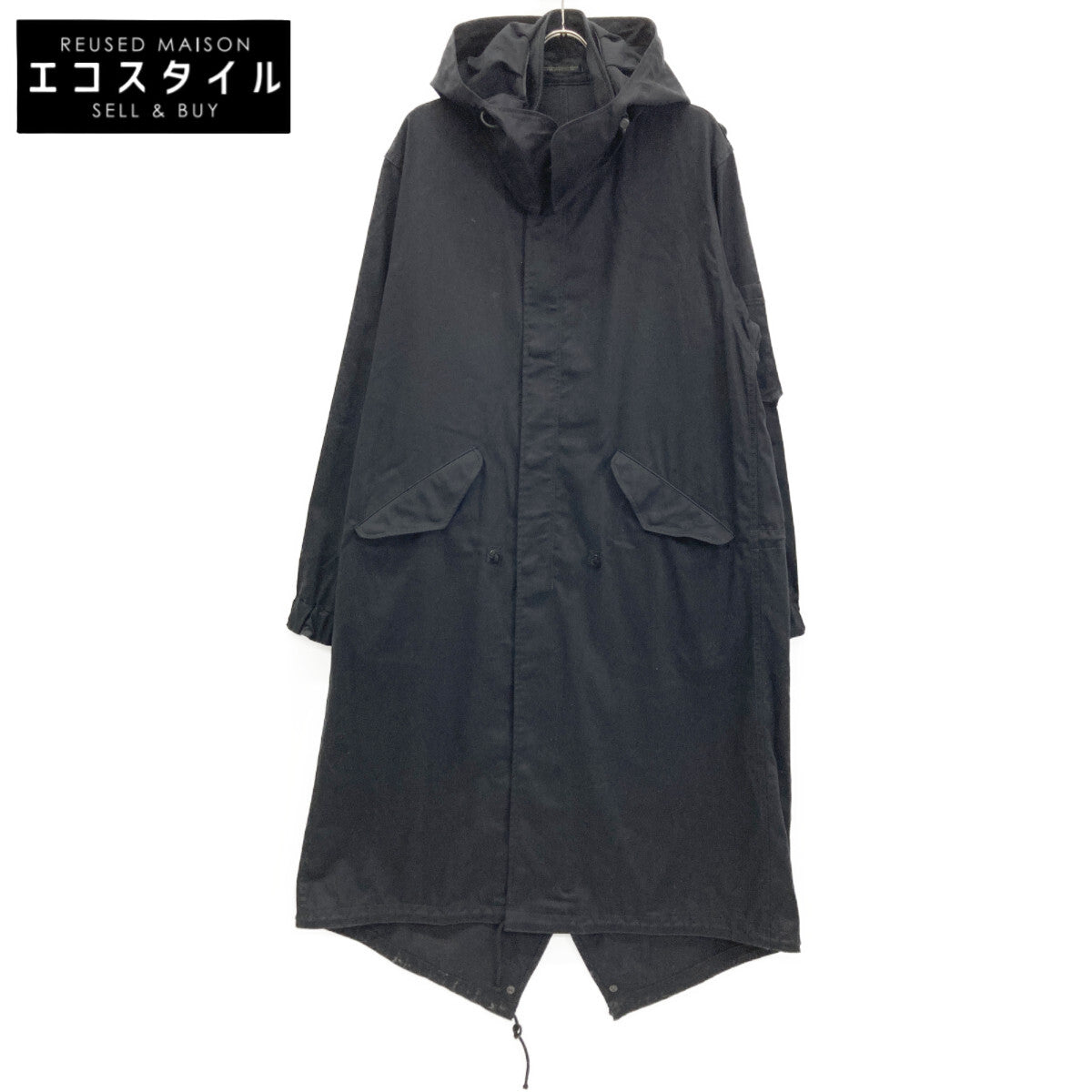 Yohji Yamamoto POUR HOMME ヨウジヤマモトプールオム 22SS HG-C12-056 ﾌﾞﾗｯｸ ﾓｯｽﾞｺｰﾄ コート 2