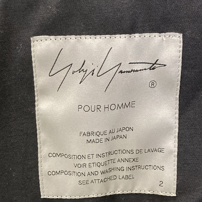 Yohji Yamamoto POUR HOMME ヨウジヤマモトプールオム 22SS HG-C12-056 ﾌﾞﾗｯｸ ﾓｯｽﾞｺｰﾄ コート 2