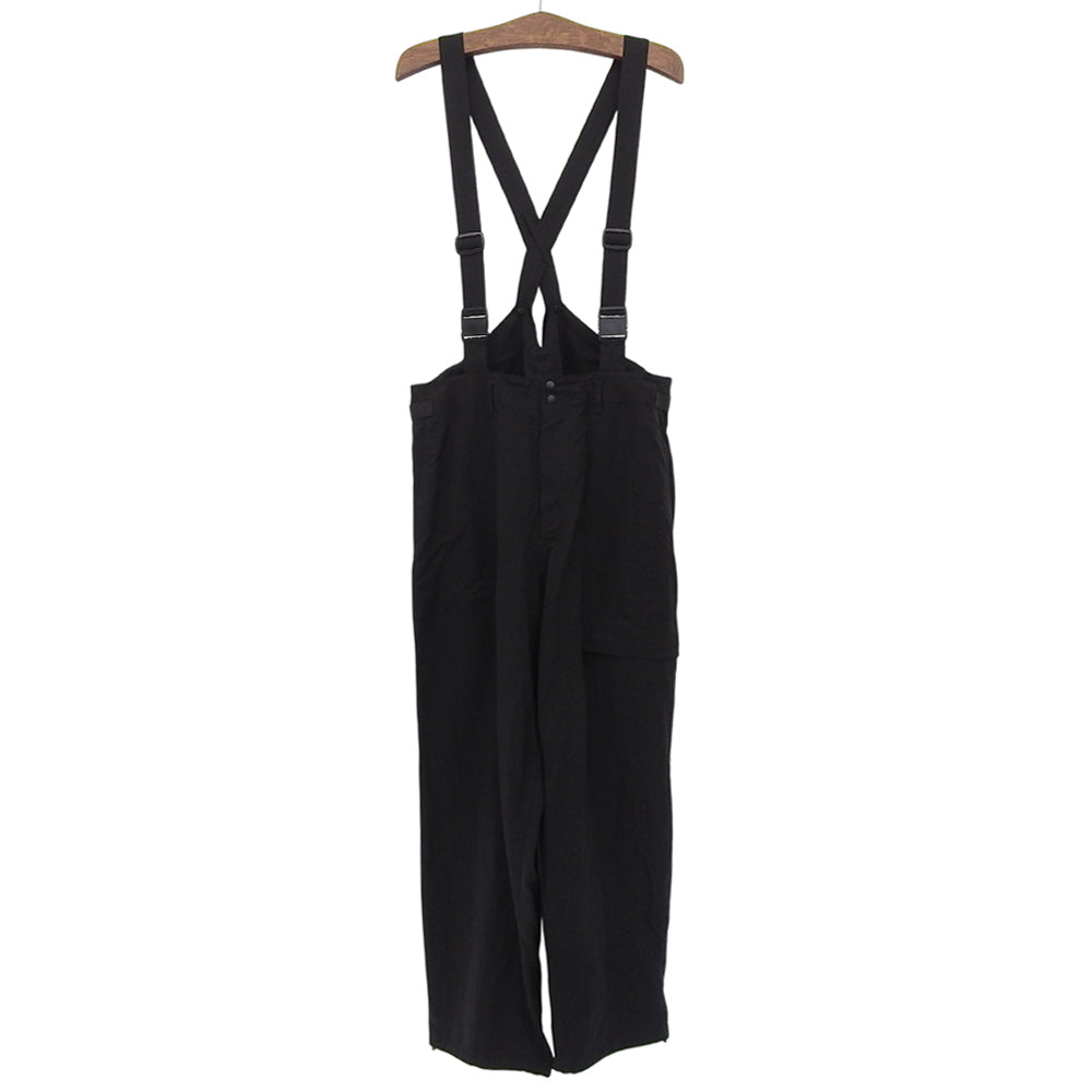 Y-3 ワイスリー リヨセル サスペンダー マルチポケット ワイドパンツ ボトムス メンズ 黒 ブラック M IW7471 ボトムス M