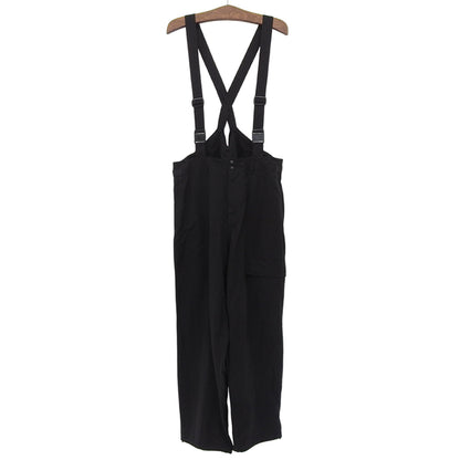 Y-3 ワイスリー リヨセル サスペンダー マルチポケット ワイドパンツ ボトムス メンズ 黒 ブラック M IW7471 ボトムス M