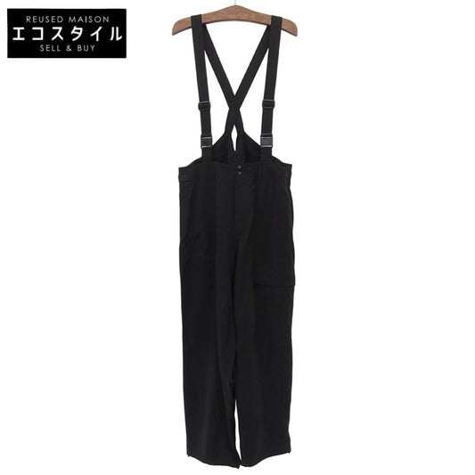 Y-3 ワイスリー リヨセル サスペンダー マルチポケット ワイドパンツ ボトムス メンズ 黒 ブラック M IW7471 ボトムス M