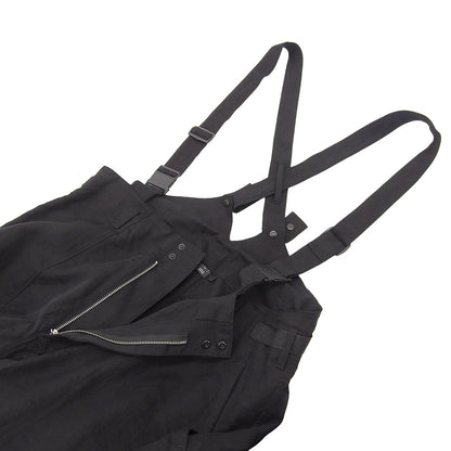 Y-3 ワイスリー リヨセル サスペンダー マルチポケット ワイドパンツ ボトムス メンズ 黒 ブラック M IW7471 ボトムス M