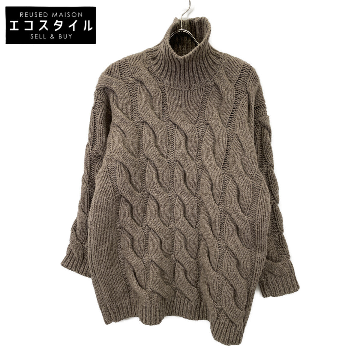 CLANE クラネ 15106-2172 BIG CABLE OVER HAND KNIT TOPS ビッグケーブル オーバーサイズ ニットセーター/ トップス 2