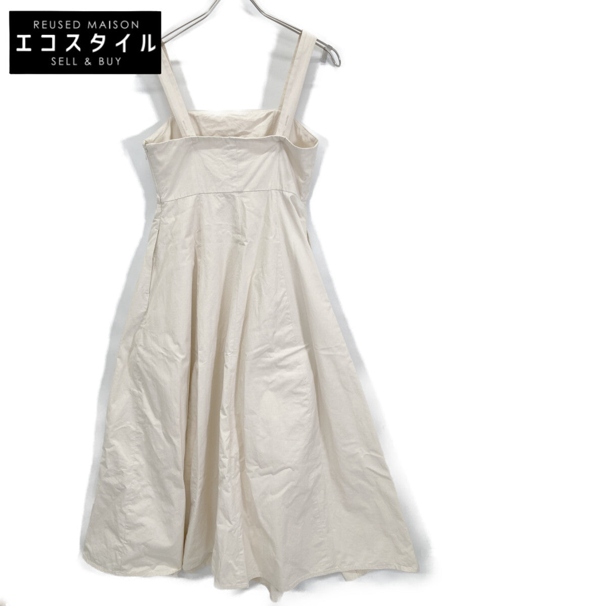 CLANE クラネ 15112-5092 ﾎﾜｲﾄ SQUARE BARE FLARE ONEPIECE ワンピース O