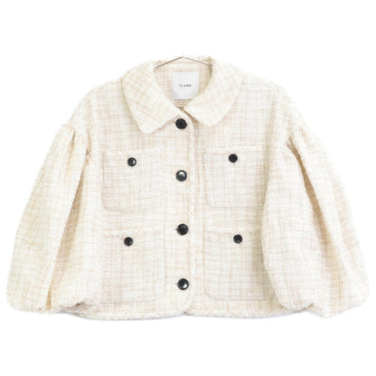 CLANE クラネ 15103-0402 mix tweed puffsleeve jacket ジャケット 1